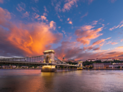 Most Łańcuchowy - Zachód słońca